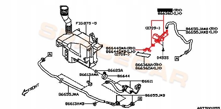 фото №3, Subaru legacy outback 06- омыватель фара