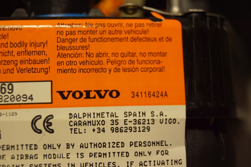 фото №14, Подушка подушка безопасности водителя volvo v40 ii 14r p31291369