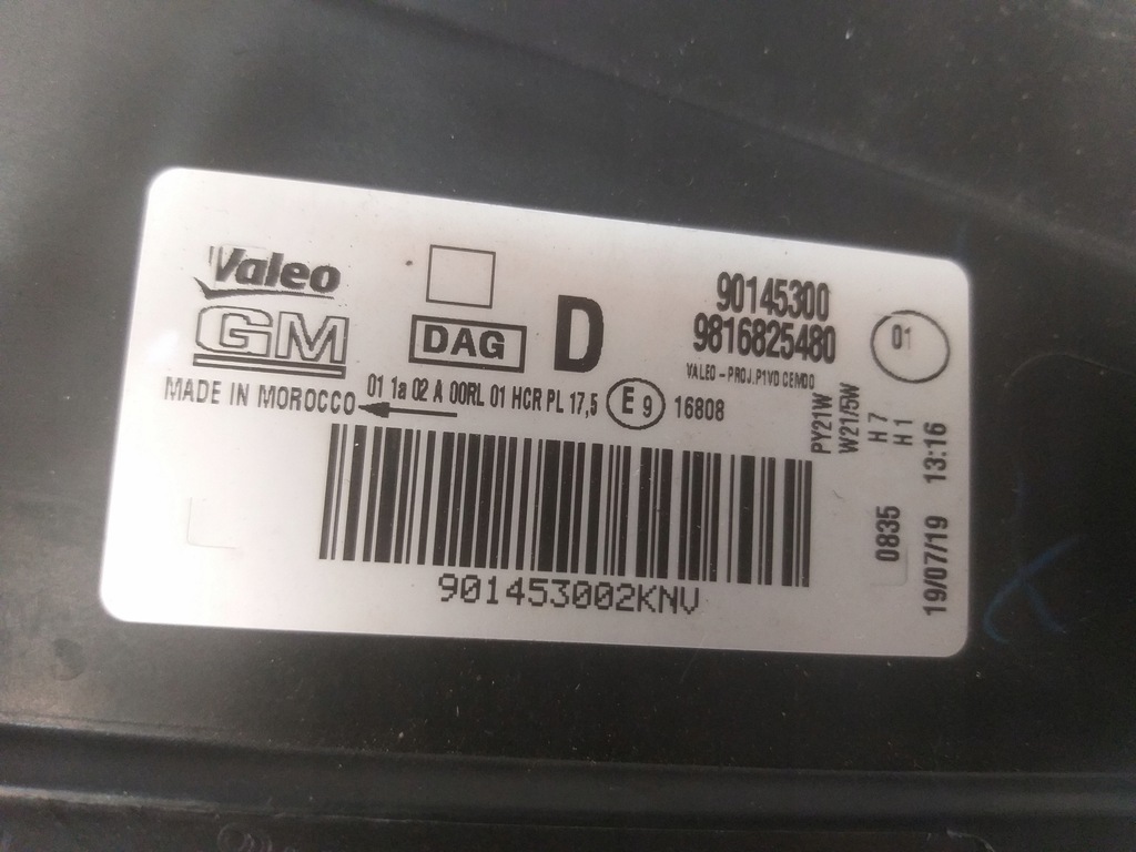 фото №5, Лампа перед права opel combo e led 9816825480