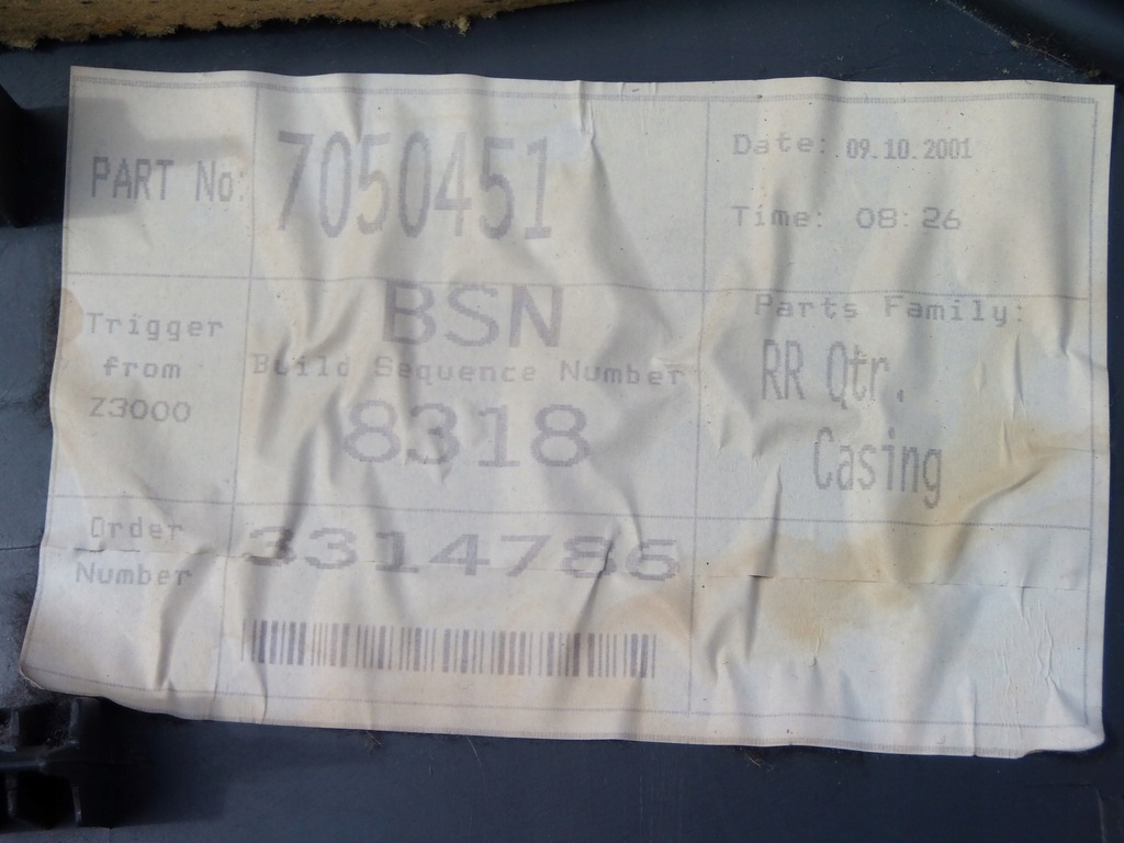 фото №5, Обшивка обивка левый задняя mini cooper one r50 eur