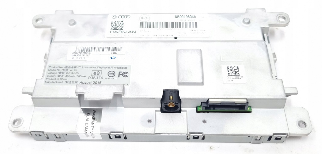 фото №8, Дисплей lcd монітор audi q5 8r lift 8r0919604a