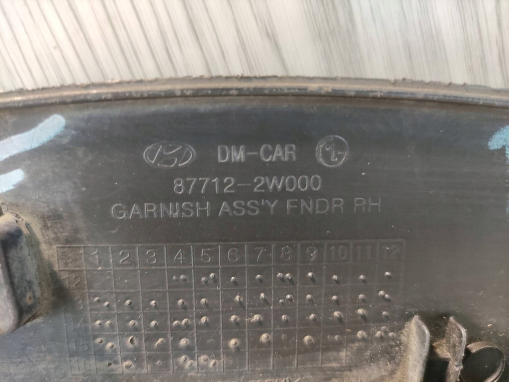 фото №9, Hyundai santa fe iii 3 13- накладка молдинг крыла правый перед 877122w000