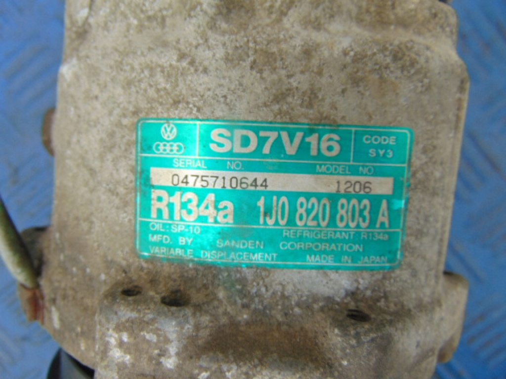 фото №9, Audi a3 8l hb 1.6 8v компресор кондиціонера 1j0820803a