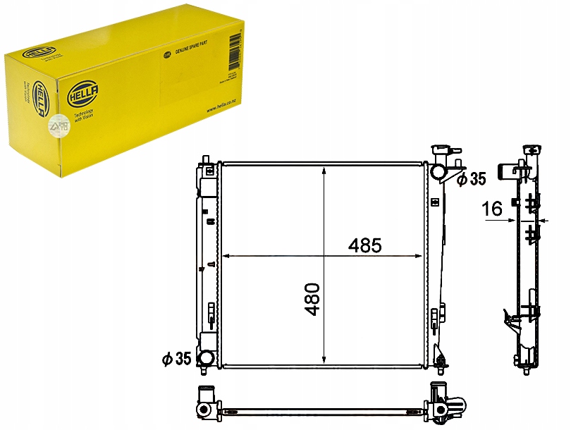 Купить Hella радиатор воды hyundai ix35 2.0 crdi lm. el