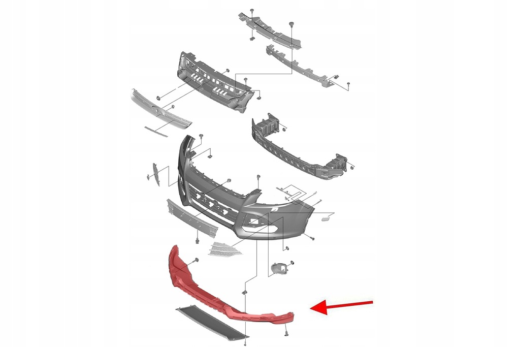 фото №10, Ford escape 12-16 дифузор накладка бампера перед