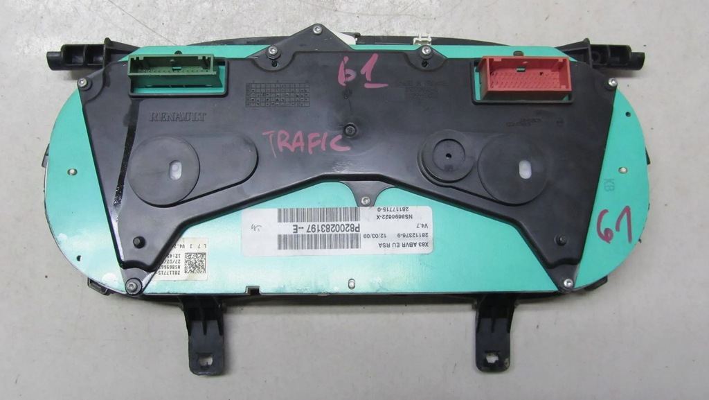 фото №5, Trafic vivaro ii 2.0 счетчик приборы 8200283197 06-14