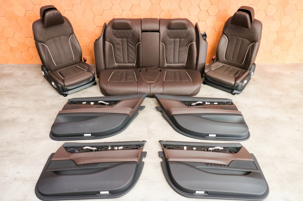 фото №1, Bmw g12 lci салон сиденья заднее сиденье обшивки nappa mokka массаж вентиляция