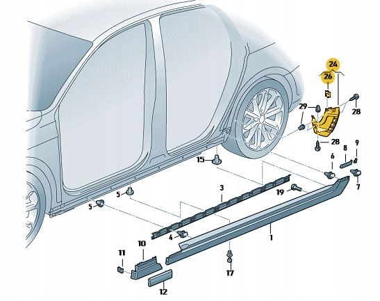 фото №3, Брызговик защита задняя левый vw passat b8 aso 3g0854857