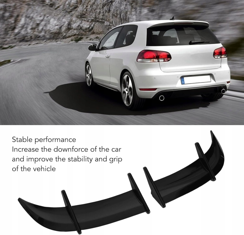 Спойлер fdit 2pcs mk6 чёрный блестящий переходник давления ветра golf в Украине