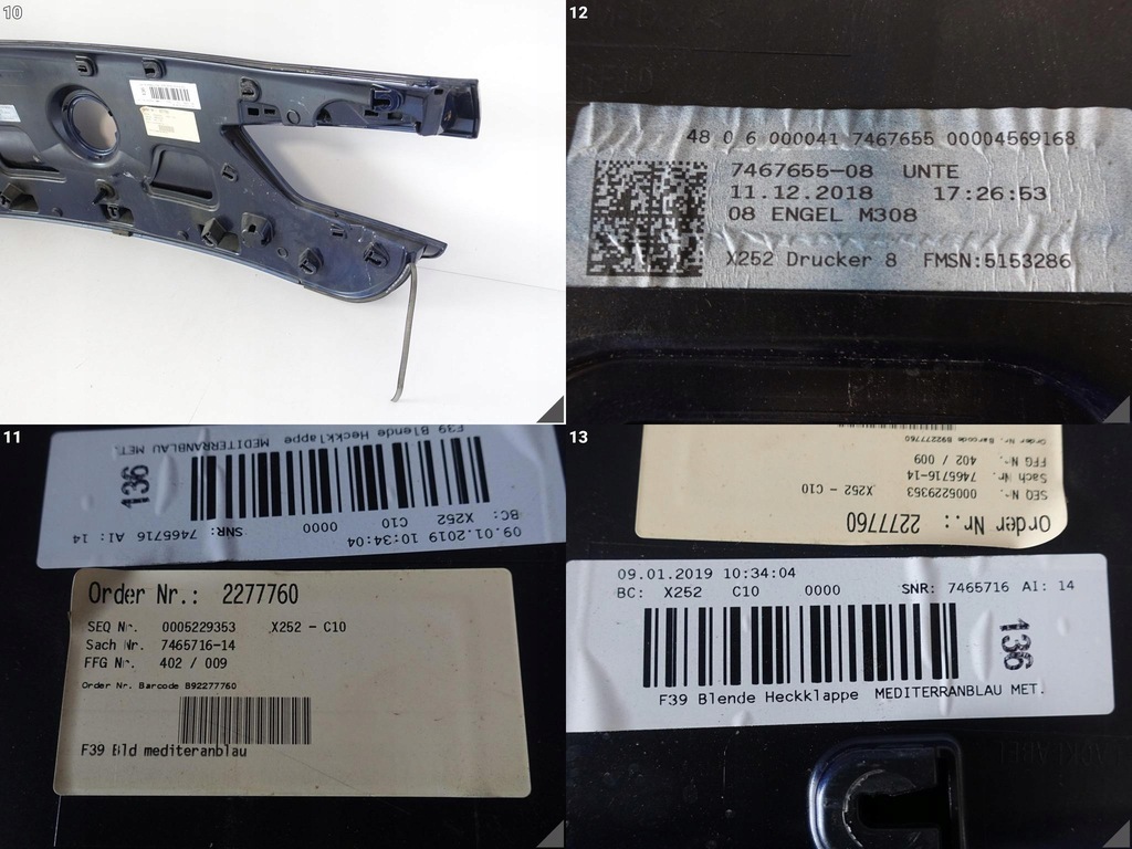 фото №11, Bmw x2 f39 захист кришки багажника накладка задня mediterranblau