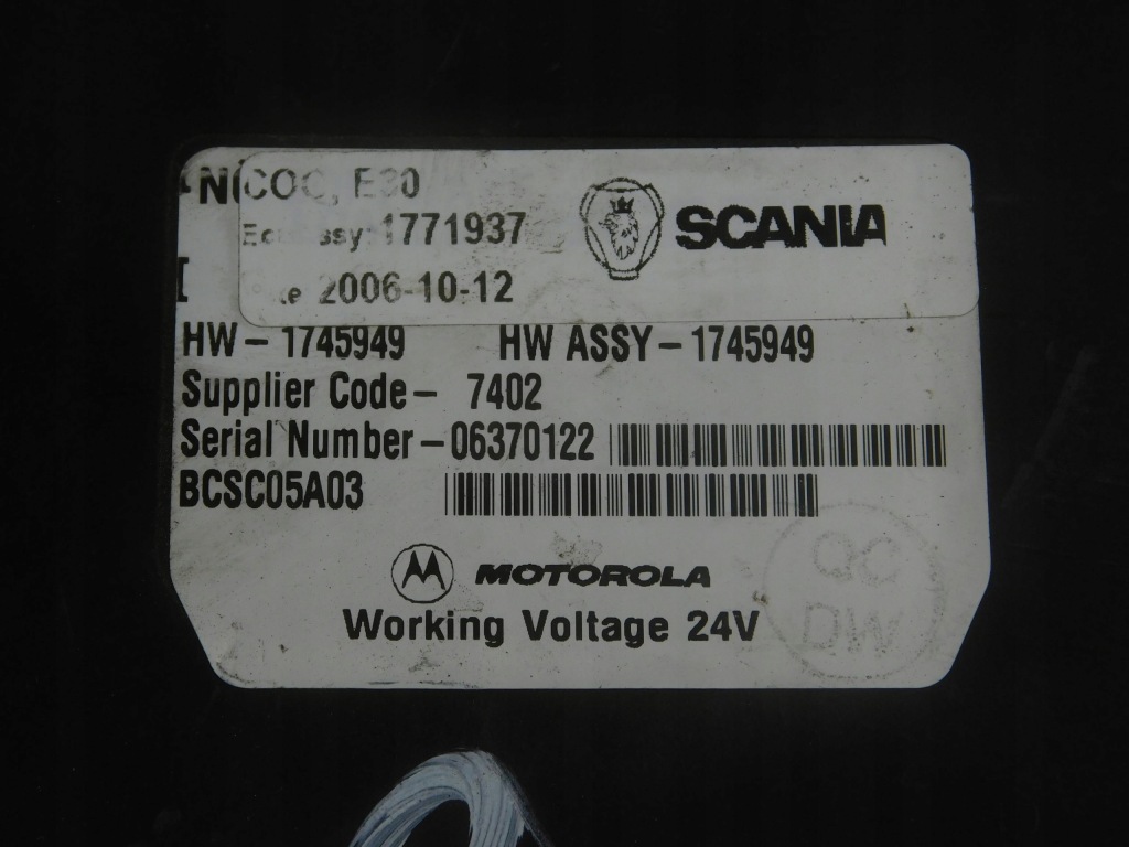 1745949 модуль блок керування bws scania r 2004 Ціна