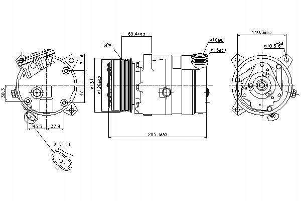 фото №1, Nissens компрессор кондиционера opel omega b, tigra