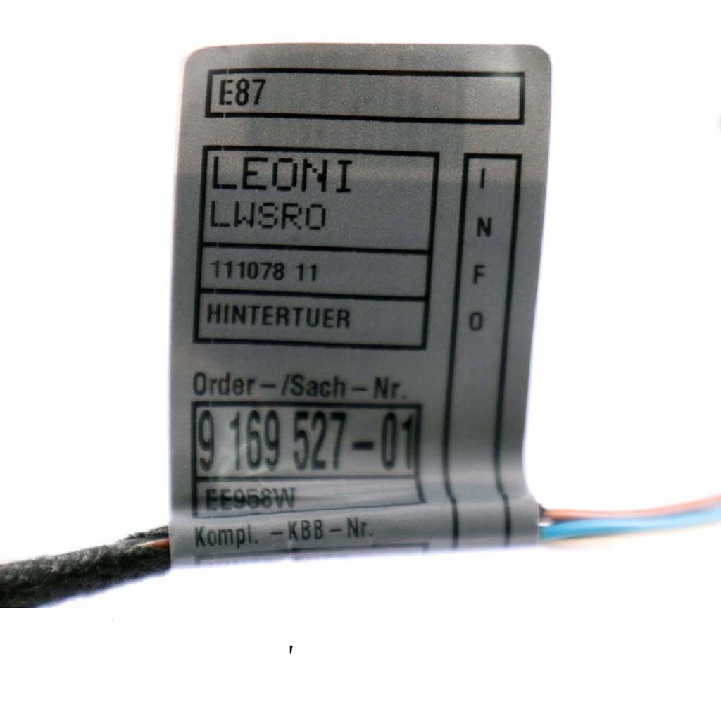 фото №10, Джгут двері правий задня bmw e87 lift