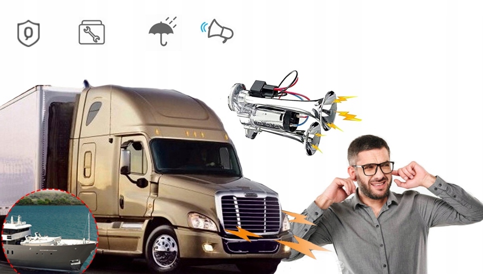 фото №7, Клаксон jak tir с kompresorem głośna !!!