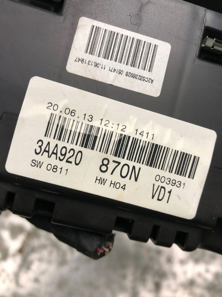 фото №5, Лічильник прилади vw passat b7 kombi 3aa920870n europa