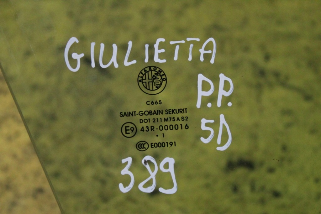 фото №3, Скло правий перед alfa romeo giulietta 5d hb