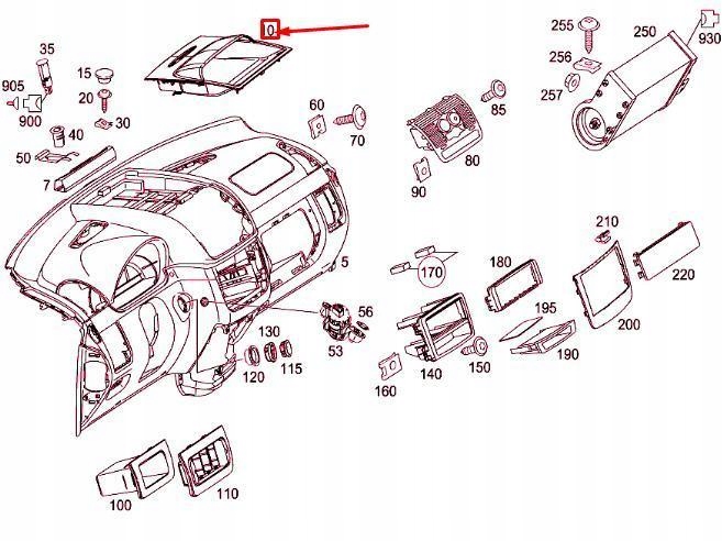 фото №6, Верхний середина лоток mercedes benz vito w639 оригинальный a63968006919b51