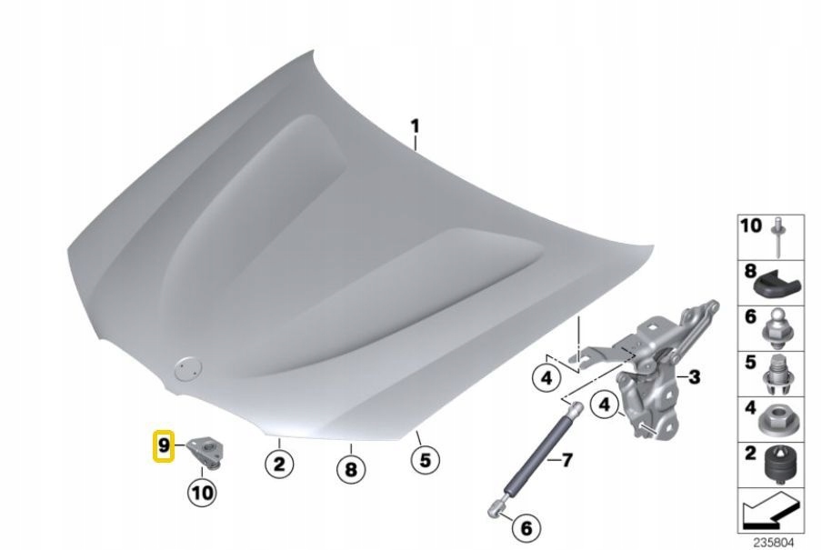 фото №15, Оригинальная пружина капот bmw x3 f25 x4 f26