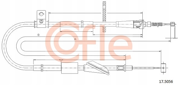 фото №2, Cofle 17.5056 трос тормоза ручного