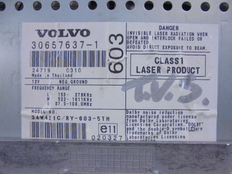 фото №2, Volvo s60 i радио cd кассета 30657637-1