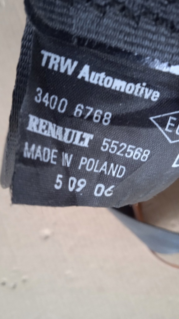 фото №5, Renault clio iii pas безпеки задня лівий 3d