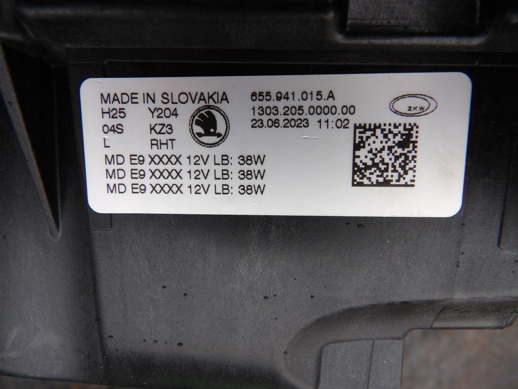 фото №9, Лампа лампи передні skoda scala 655941016a 655941015a