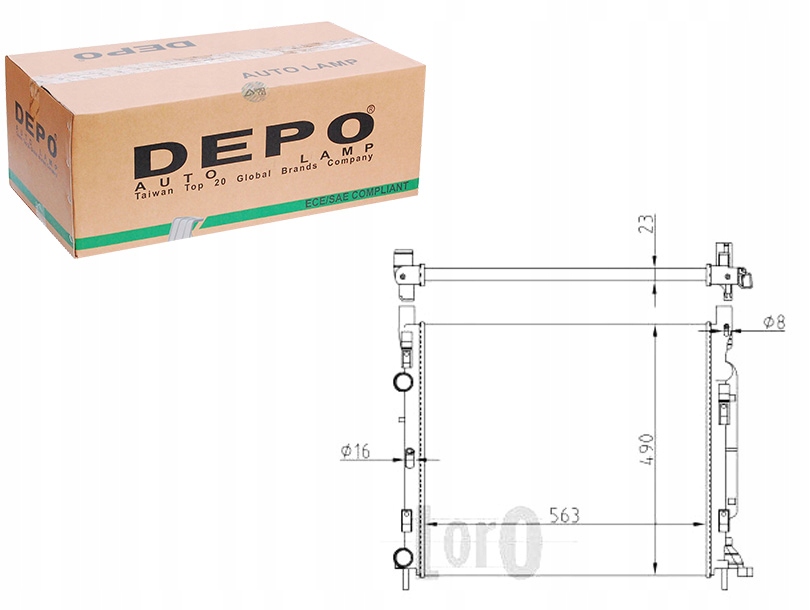 Радиатор renault kangoo +ac 08- Доставка