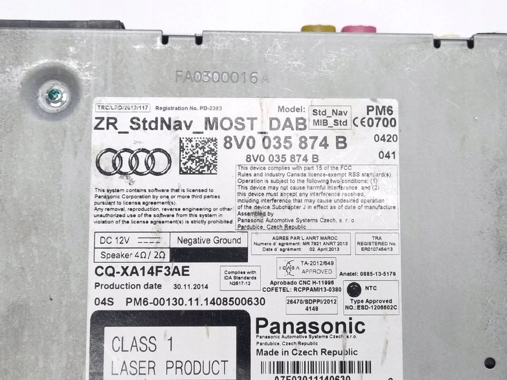 фото №5, Audi a3 s3 8v 2013 станция мультимедийная gps / cd / dvd