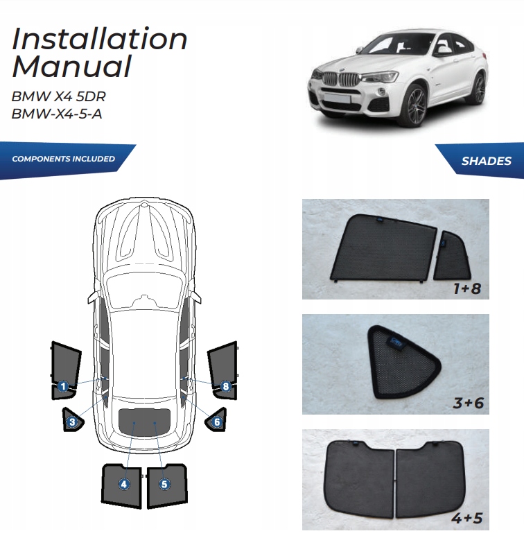 фото №15, Шторки солнцезащитные bmw x4 f26 2014 защита шторка солнцезащитные