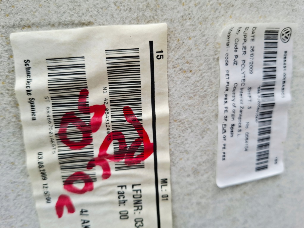 Потолок потолок vw polo v 5 6r0 6r 2009-2013 5 дверь 6r4867501 6r4867501ak Доставка