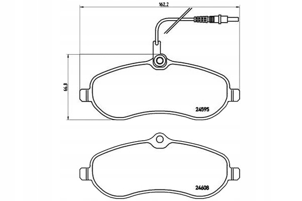 фото №1, Тормозные колодки тормозные fiat scudo 07- с датчик. brembo
