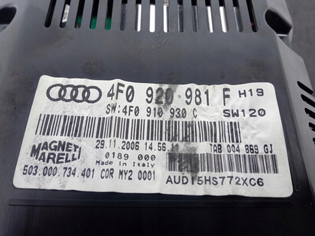 фото №10, Счетчик приборы audi a6 c6 4f0920981f