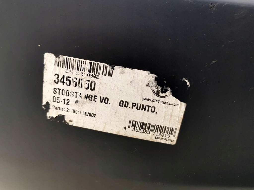 Бампер перед передній fiat grande punto 2005-2012 3456050 Зі Шроту