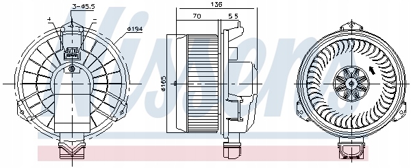Купити Nissens 87419 повітродувка ford