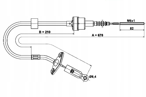 фото №1, Ate трос сцепления fiat albea 1.4 178_