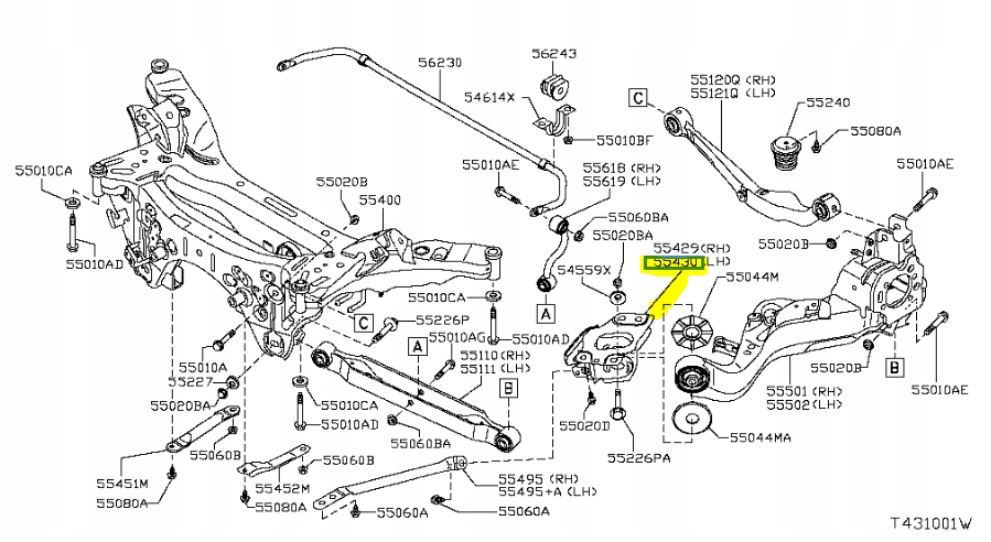 фото №7, Часть подвеска nissan x-trail оригинальный номер 55430-jy00a