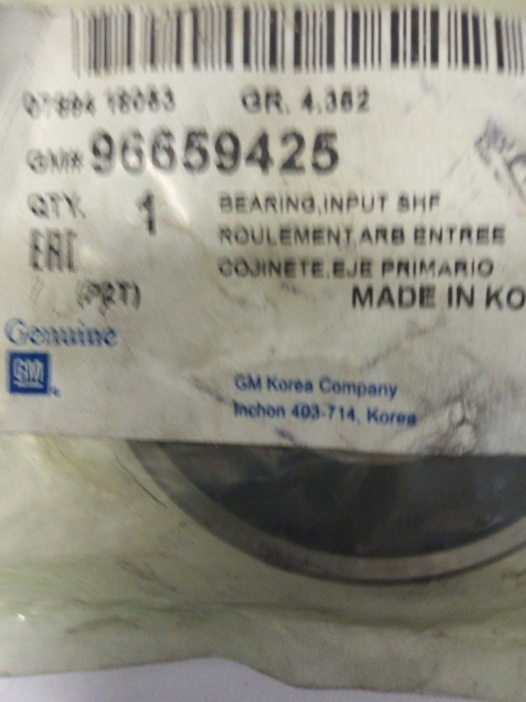 фото №1, 96659425 подшипник chevrolet