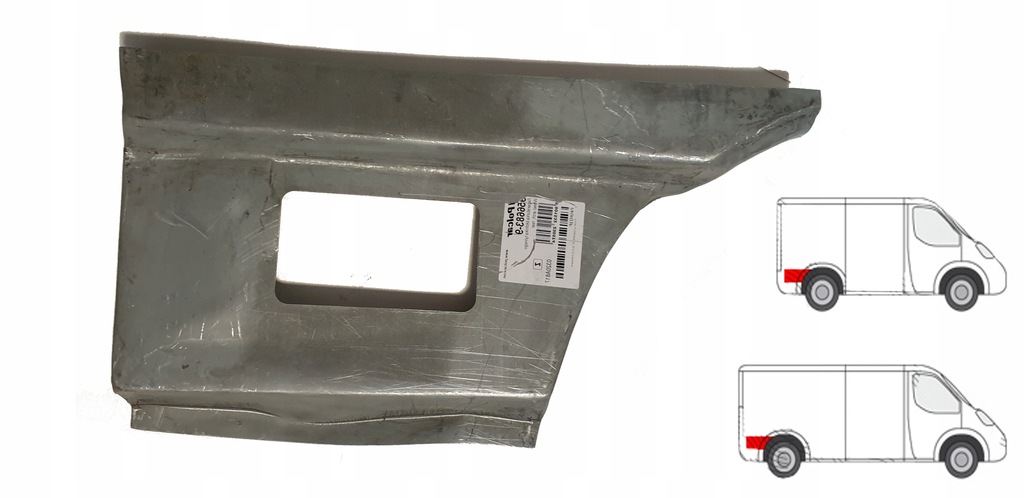 фото №1, Vw t4 90- пороги поріг підкрилок ремкомплект крила p