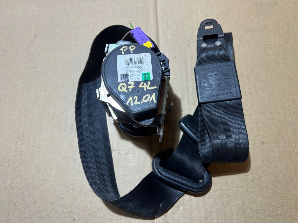 фото №1, Audi q7 4l pas безопасности правый передний перед 4l1857706