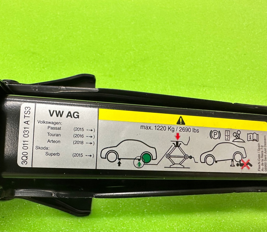 фото №6, Набор ремонтный домкрат vw arteon passat b8 idealny комплект