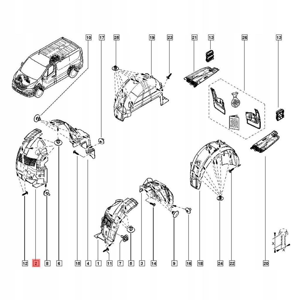 фото №3, Подкрылок перед правое trafic iii оригинал renault opel