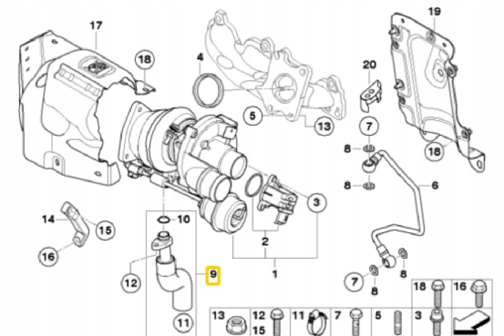 Mini r57 шланг обратный масла turbo jcw 1.6 бензин 11658617069 Киев