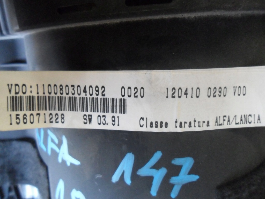 фото №7, Alfa romeo 147 2009 lift 1.9 jtd счетчик спидометр 156071228