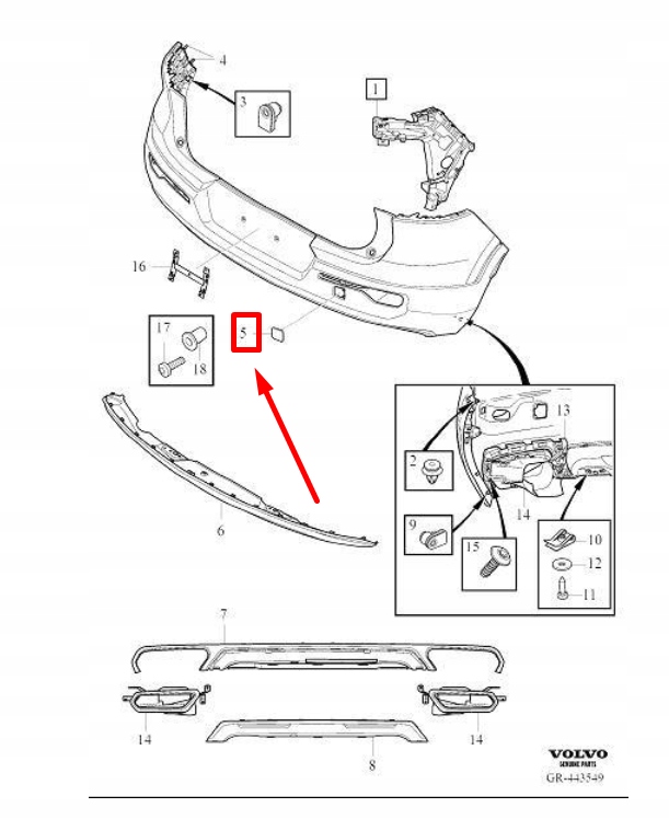фото №8, Капот na гачки holowniczej задній volvo xc40 оригінальний 31449335