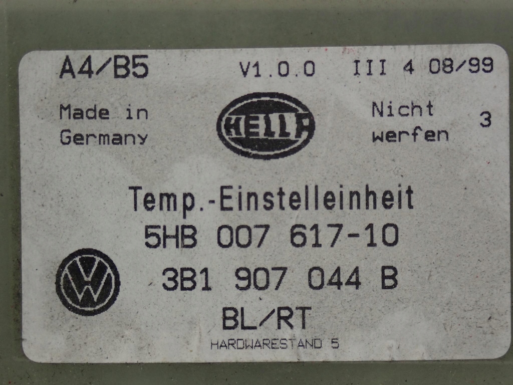 фото №5, Vw passat b5 96-00 панель кондиціонера обдув ac at 3b1907044b