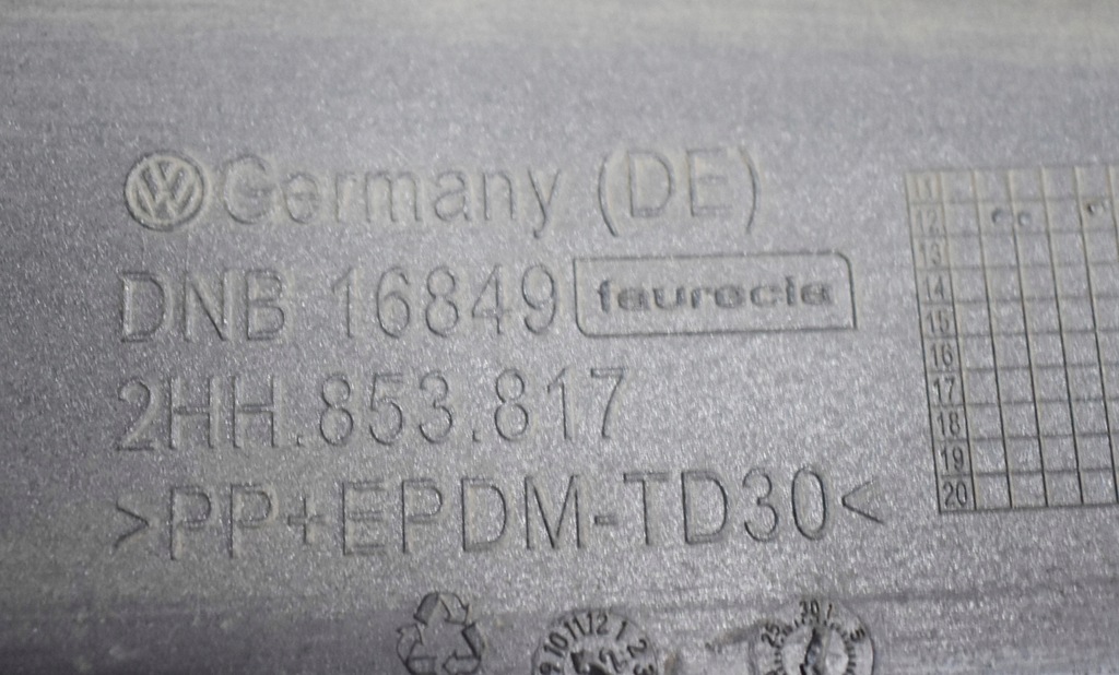 фото №6, Vw amarok 2hh левая молдинг крыла задняя задняя org