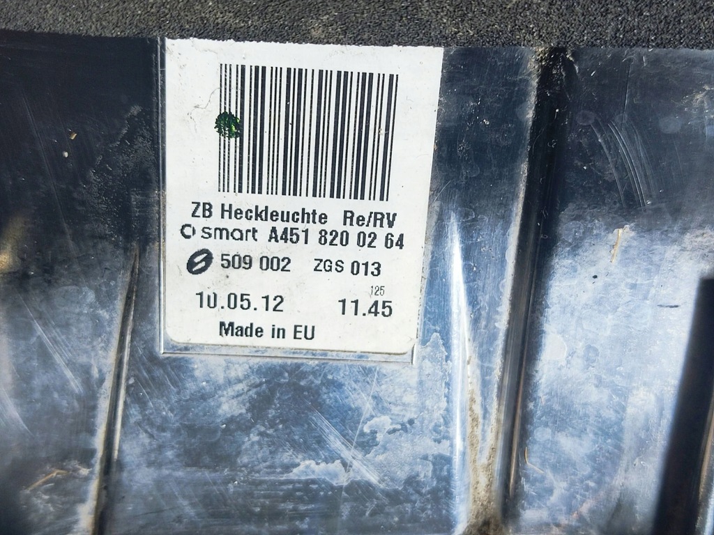 фото №8, Smart fortwo ii 2011 задняя сторона правая/фонарь задняя
