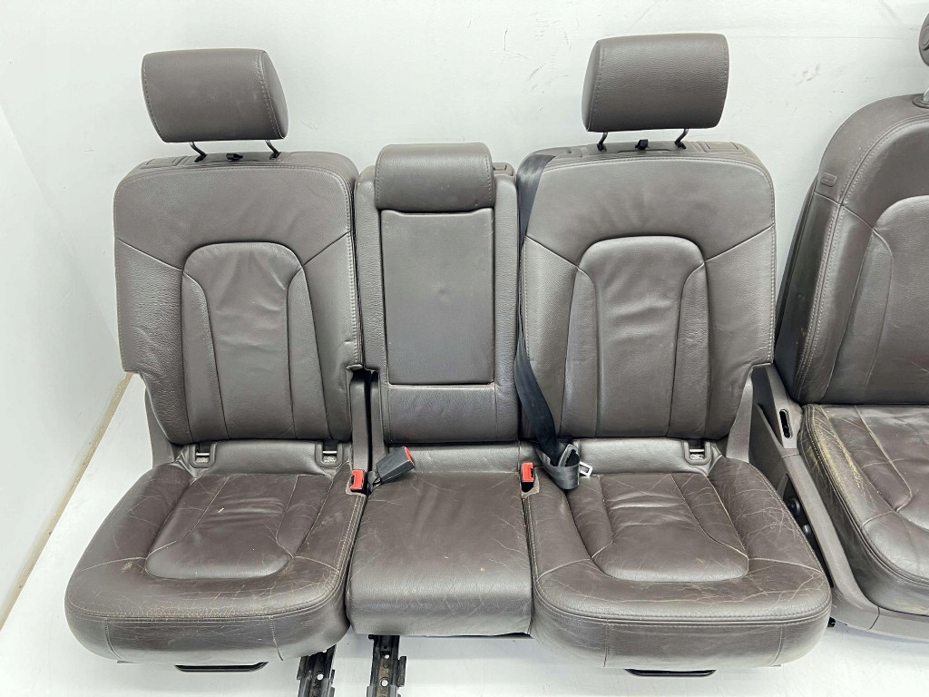 фото №7, Audi q7 4l сиденья комплект 7 человек коричневые обшивки подогрев