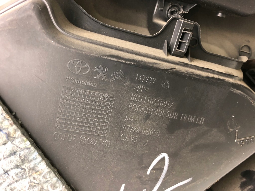 фото №7, Toyota aygo c1 ii обшивка обивка дверь левый задняя