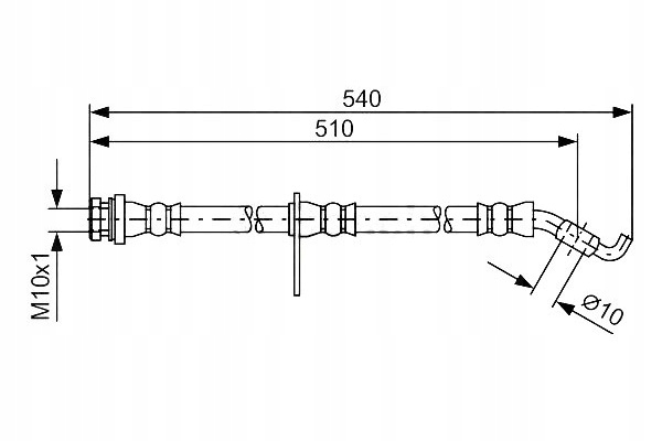 фото №1, Bosch шланг тормозной opel agila 1.2 b h08
